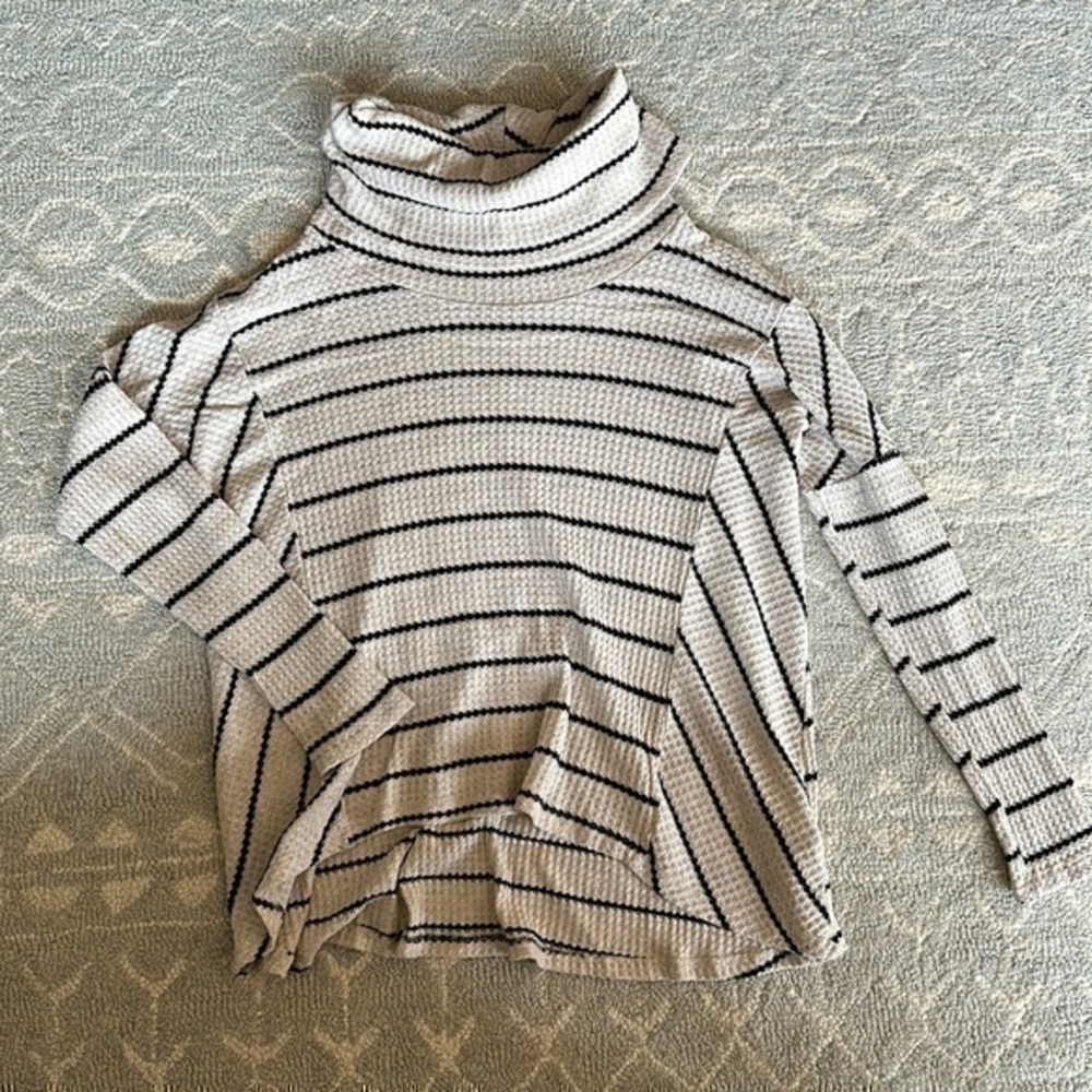 Eri + Eli Anthropologie stripe turtleneck sweater small